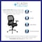 Flash Furniture Contemporary Chair Mid-Back Exec Leather Chair, Black, Adjustable Arms, 17-3/4" to 21" Height LF-W42-L-GG - alternate 9